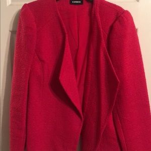 Express Tweed Blazer Bright Pink